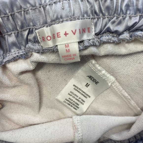 Ardene Rose + Vine Women's Sleep Shorts Size Medium Pink Purple Drawstring Polye - Picture 4 of 4